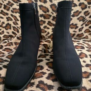 Black Ankle Boots with Zipper